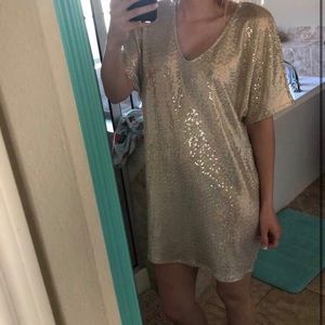 Gold Sequin Dress